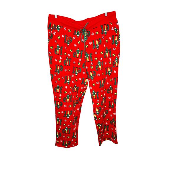 ELF Gray Red Long Sleeve Sweat Suit Loungewear Sleepwear Set Size XL NWT - Picture 4 of 6